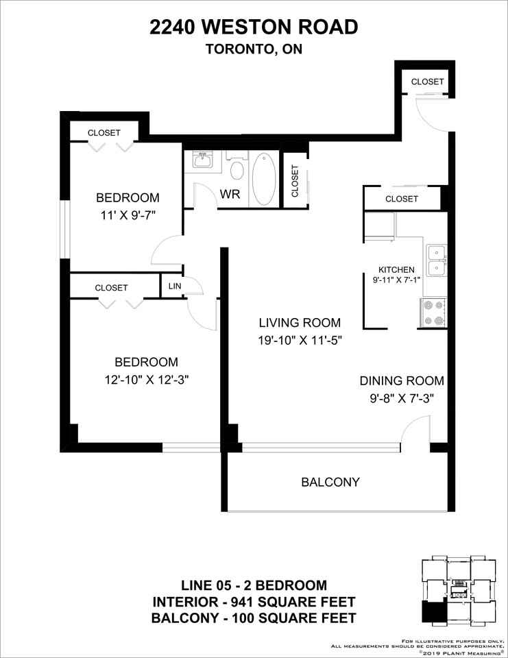 Building photo of Unit 1 Bedroom 1802 at 2240 Weston Rd 2240 Weston Rd, Toronto, ON M9N 1Z5